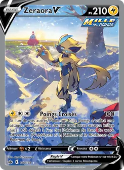 Carte Pokémon Zeraora V 166 — Règne de Glace