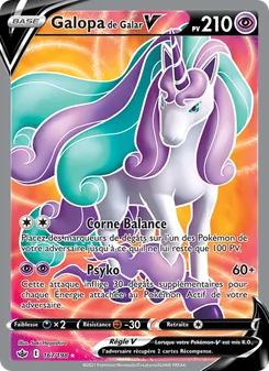 Carte Pokémon Galopa de Galar V 167 — Règne de Glace
