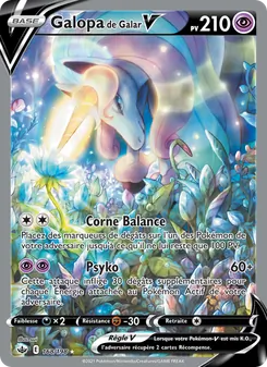 Carte Pokémon Galopa de Galar V 168 — Règne de Glace