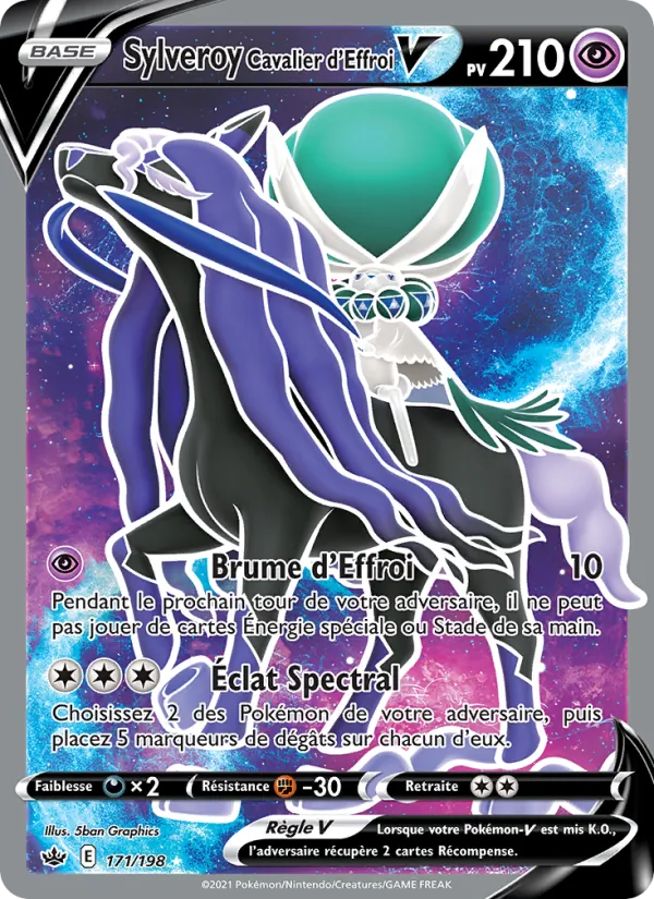 Carte Pokémon Sylveroy Cavalier d'Effroi V 171/198 de l'extension Règne de Glace