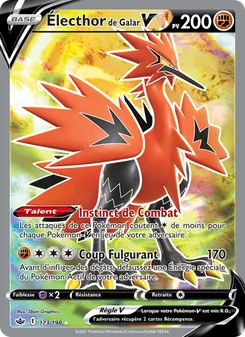 Carte Pokémon Électhor de Galar V 173 — Règne de Glace