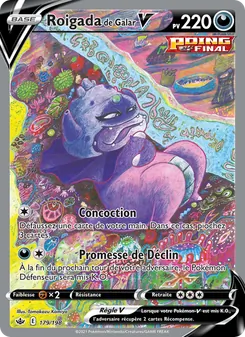 Carte Pokémon Roigada de Galar V 179 — Règne de Glace