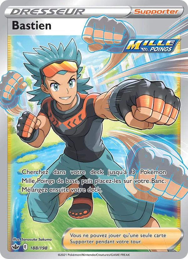 Carte Pokémon Bastien 188/198 de l'extension Règne de Glace
