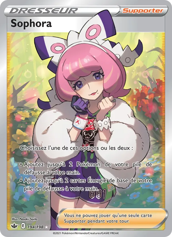 Carte Pokémon Sophora 194/198 de l'extension Règne de Glace