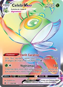 Carte Pokémon Celebi VMAX 199 — Règne de Glace