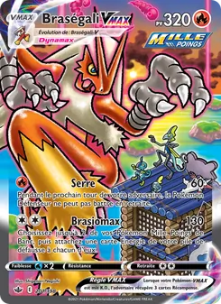 Carte Pokémon Braségali VMAX 201 — Règne de Glace