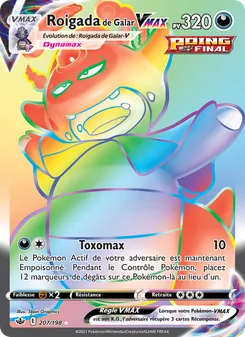 Carte Pokémon Roigada de Galar VMAX 207 — Règne de Glace