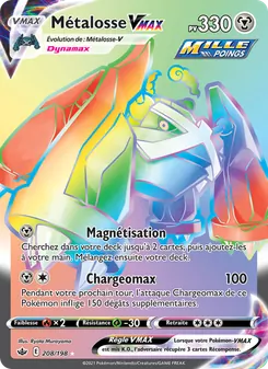Carte Pokémon Métalosse VMAX 208 — Règne de Glace
