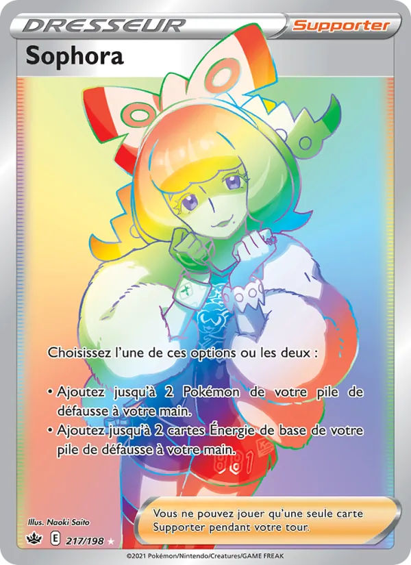 Carte Pokémon Sophora 217/198 de l'extension Règne de Glace