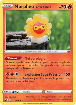 Carte Pokémon Morphéo Forme Solaire 22 — Règne de Glace