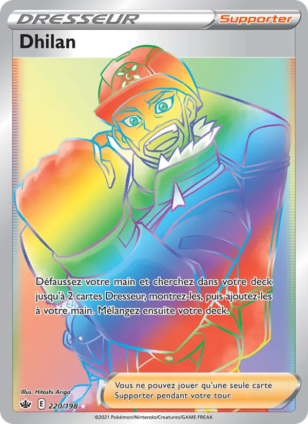 Carte Pokémon Dhilan 220/198 de l'extension Règne de Glace