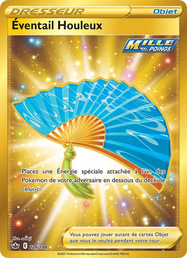 Carte Pokémon Éventail Houleux 226/198 de l'extension Règne de Glace