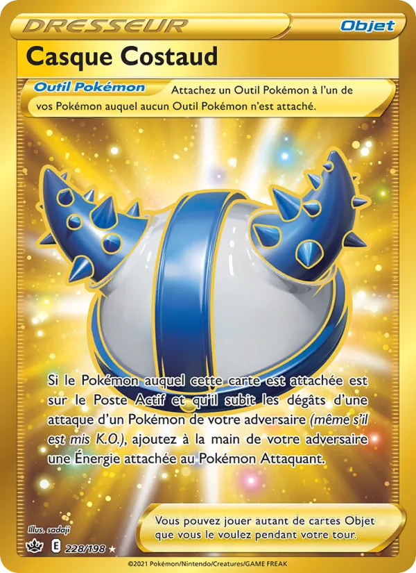 Carte Pokémon Casque Costaud 228/198 de l'extension Règne de Glace