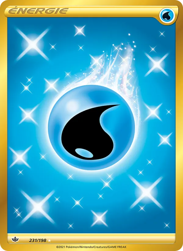 Carte Pokémon Énergie Eau 231/198 de l'extension Règne de Glace