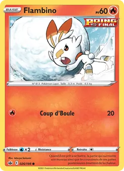 Carte Pokémon Flambino 26 — Règne de Glace