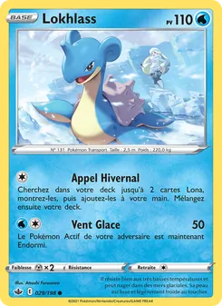 Carte Pokémon Lokhlass 29 — Règne de Glace