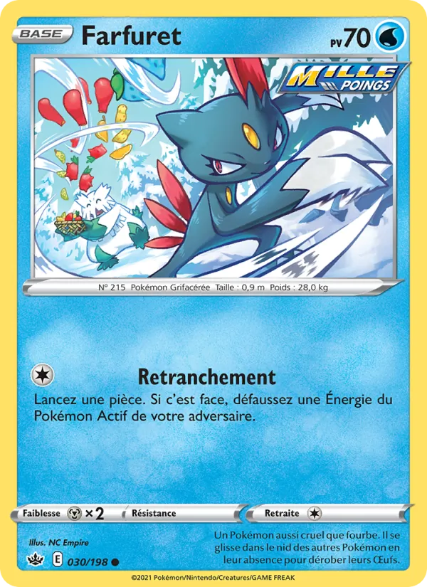 Carte Pokémon Farfuret 30/198 de l'extension Règne de Glace