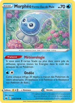 Carte Pokémon Morphéo Forme Eau de Pluie 33 — Règne de Glace