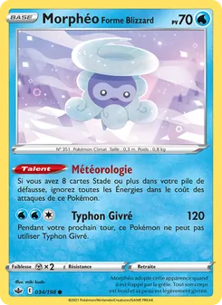 Carte Pokémon Morphéo Forme Blizzard 34 — Règne de Glace