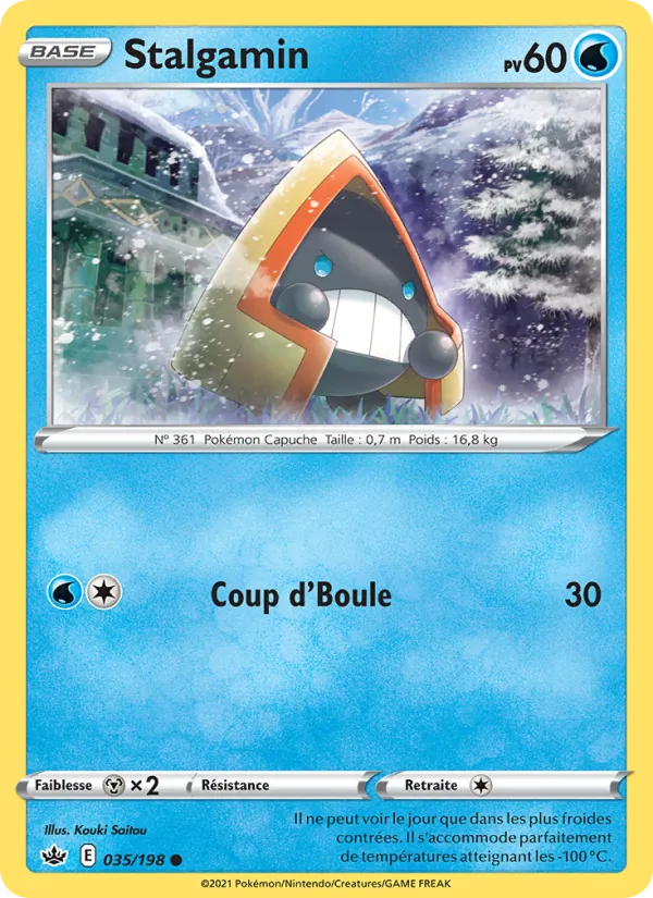 Carte Pokémon Stalgamin 35/198 de l'extension Règne de Glace