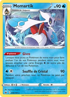 Carte Pokémon Momartik 36 — Règne de Glace