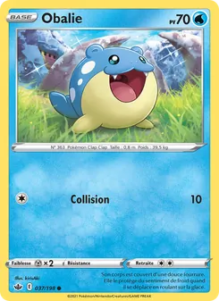 Carte Pokémon Obalie 37 — Règne de Glace