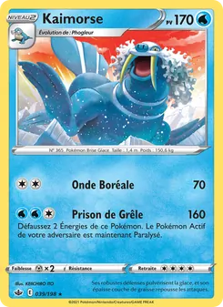 Carte Pokémon Kaimorse 39 — Règne de Glace