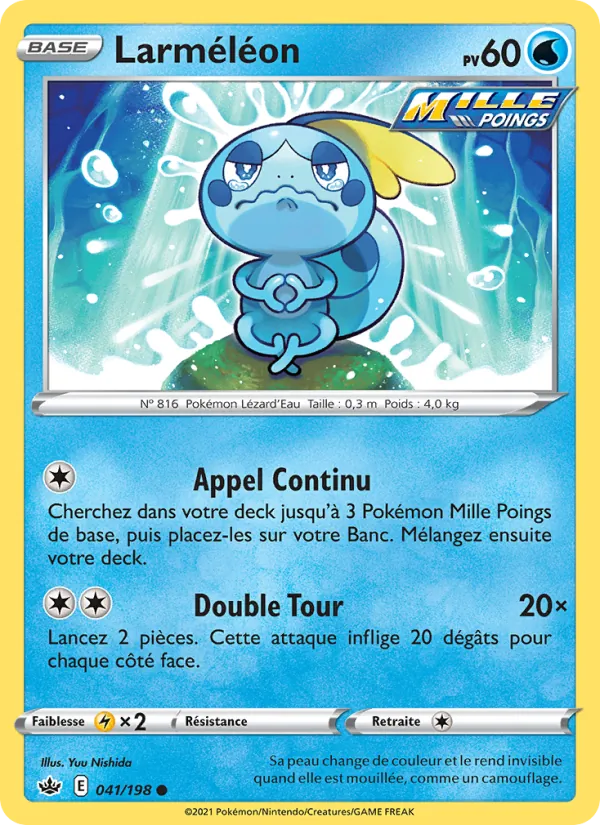 Carte Pokémon Larméléon 41/198 de l'extension Règne de Glace