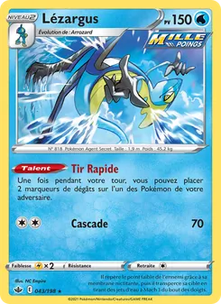 Carte Pokémon Lézargus 43 — Règne de Glace
