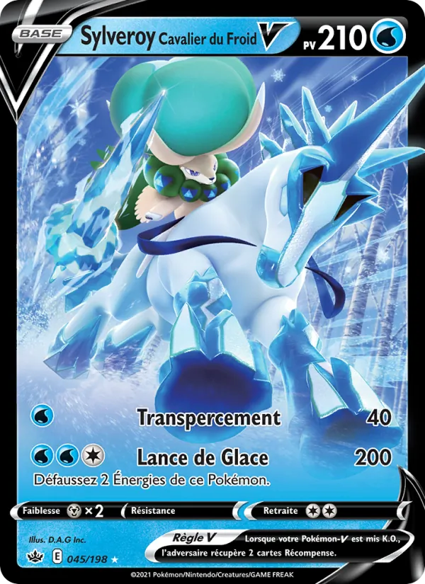Carte Pokémon Sylveroy Cavalier du Froid V 45/198 de l'extension Règne de Glace