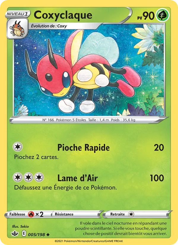 Carte Pokémon Coxyclaque 5/198 de l'extension Règne de Glace
