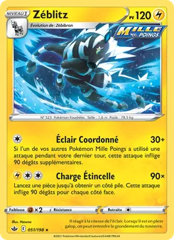Carte Pokémon Zéblitz 51 — Règne de Glace