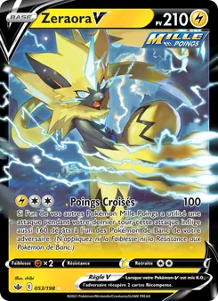 Carte Pokémon Zeraora V 53 — Règne de Glace