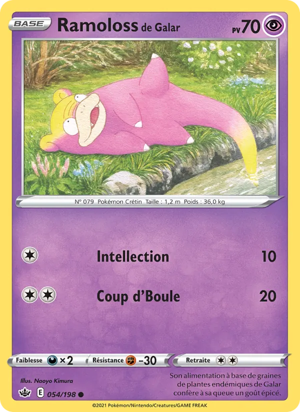 Carte Pokémon Ramoloss de Galar 54/198 de l'extension Règne de Glace