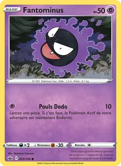 Carte Pokémon Fantominus 55 — Règne de Glace