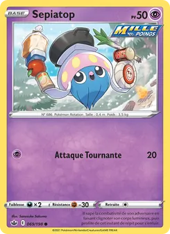 Carte Pokémon Sepiatop 69 — Règne de Glace