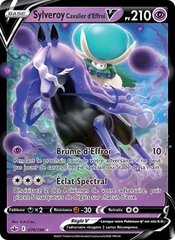 Carte Pokémon Sylveroy Cavalier d'Effroi V 74 — Règne de Glace