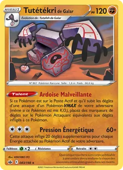 Carte Pokémon Tutétékri de Galar 83 — Règne de Glace