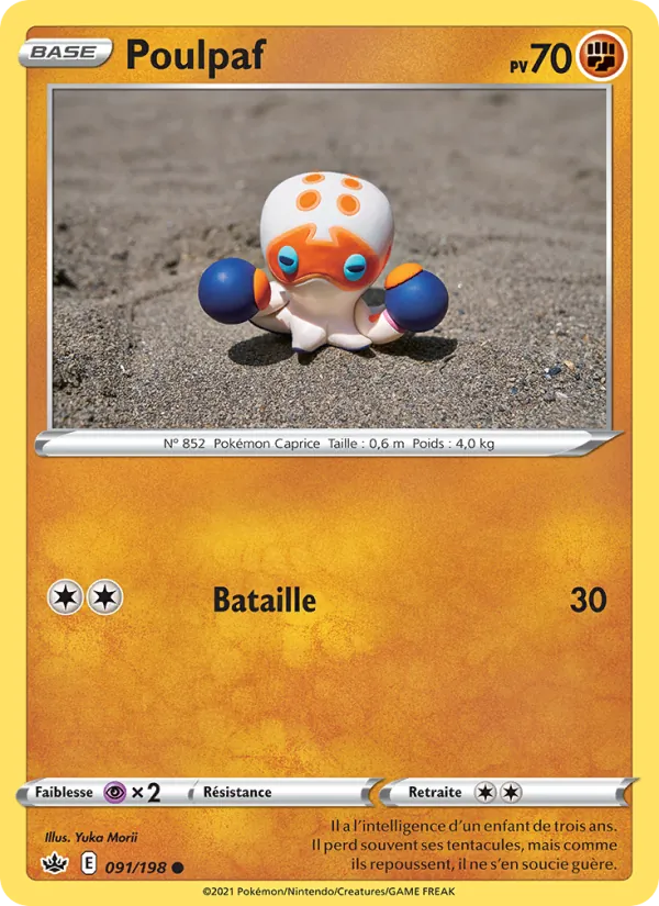 Carte Pokémon Poulpaf 91/198 de l'extension Règne de Glace