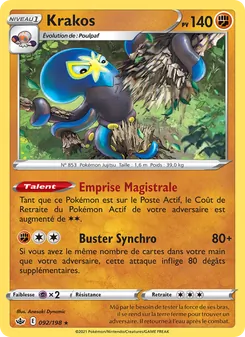 Carte Pokémon Krakos 92 — Règne de Glace