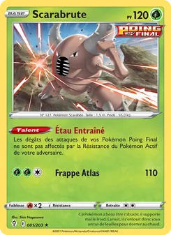 Carte Pokémon Scarabrute 1 — Évolution Céleste