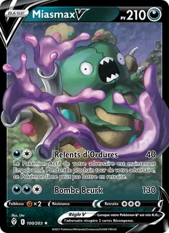 Carte Pokémon Miasmax V 100 — Évolution Céleste