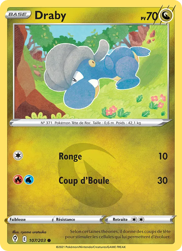Carte Pokémon Draby 107/203 de l'extension Évolution Céleste