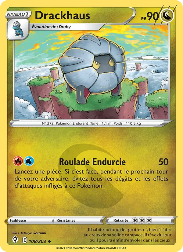Carte Pokémon Drackhaus 108/203 de l'extension Évolution Céleste