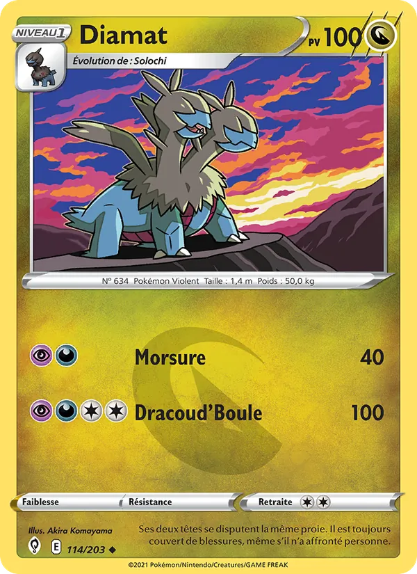 Carte Pokémon Diamat 114/203 de l'extension Évolution Céleste