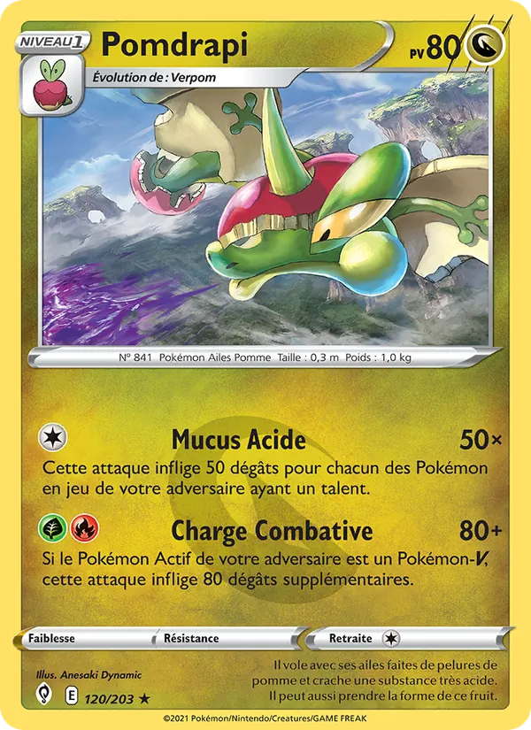 Carte Pokémon Pomdrapi 120/203 de l'extension Évolution Céleste