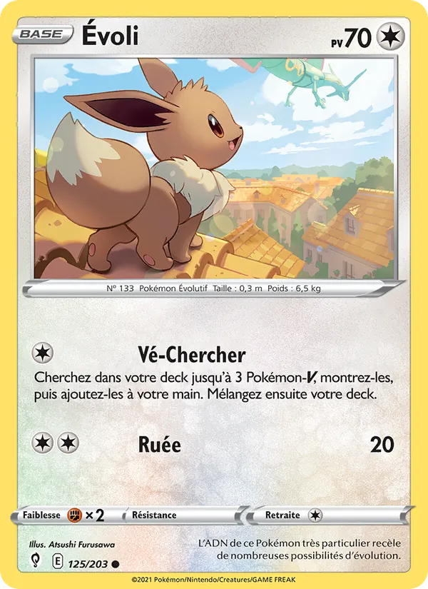 Carte Pokémon Évoli 125/203 de l'extension Évolution Céleste
