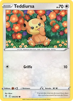 Carte Pokémon Teddiursa 126 — Évolution Céleste