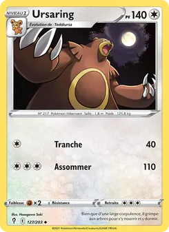 Carte Pokémon Ursaring 127 — Évolution Céleste