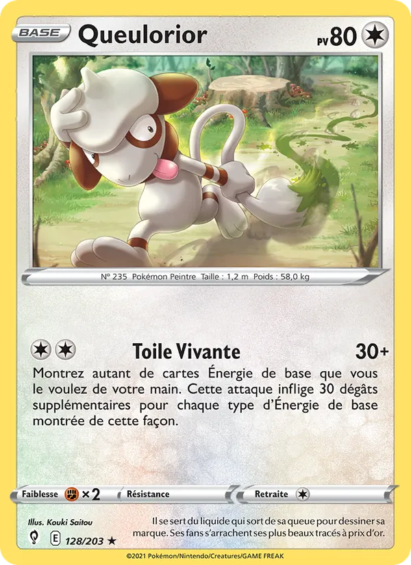 Carte Pokémon Queulorior 128/203 de l'extension Évolution Céleste